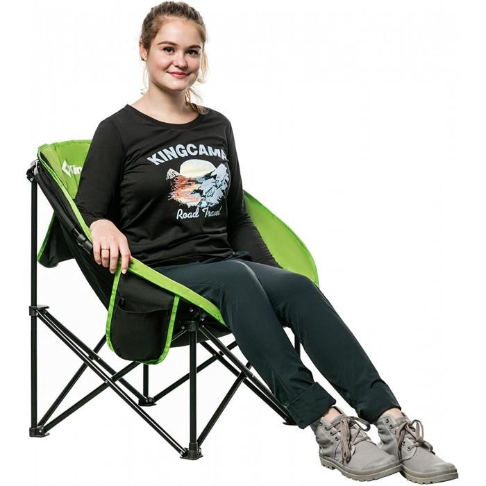 Туристическое кресло раскладное KingCamp Comfort Moon Black/Green (KC3816_BLACK/GRASSGR) - фото 3 Туристическое кресло раскладное KingCamp Comfort Moon Black/Green (KC3816_BLACK/GRASSGR) - фото 3
