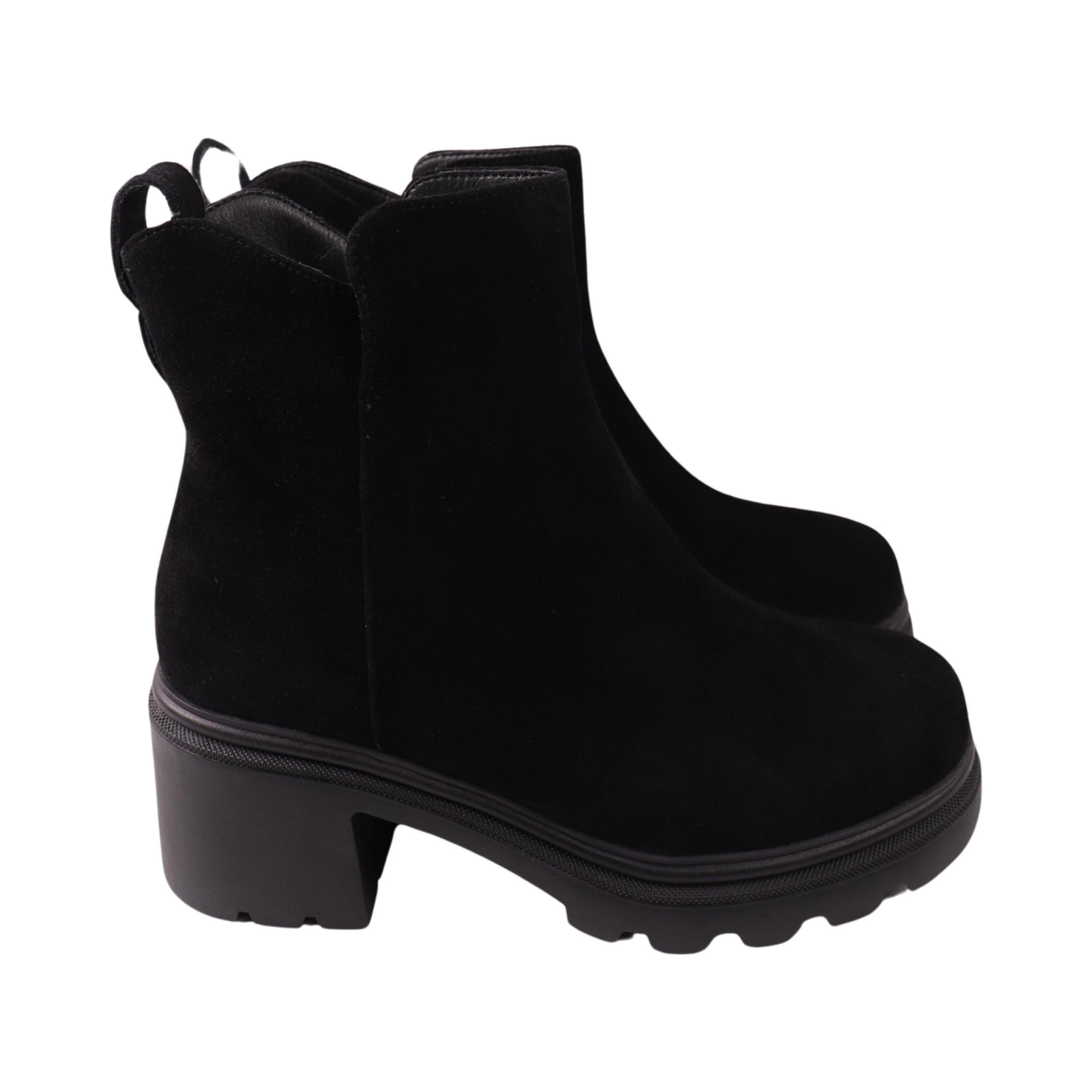 Ботинки женские Melanda натуральная замша р. 39 Черный (254-24ZHC)