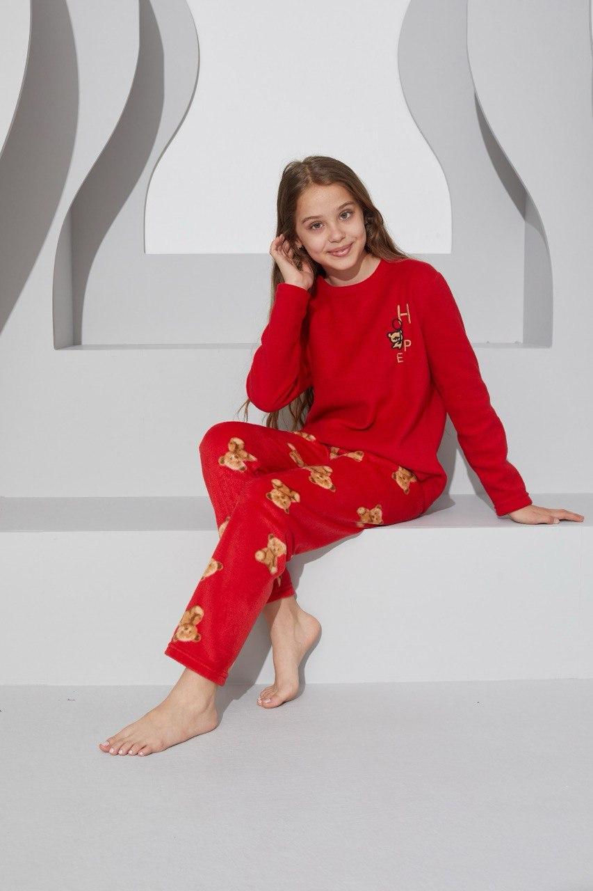 Пижама детская теплая Hope из флиса полар 116 см Красный (SS23075_k) Пижама детская теплая Hope из флиса полар 116 см Красный (SS23075_k)