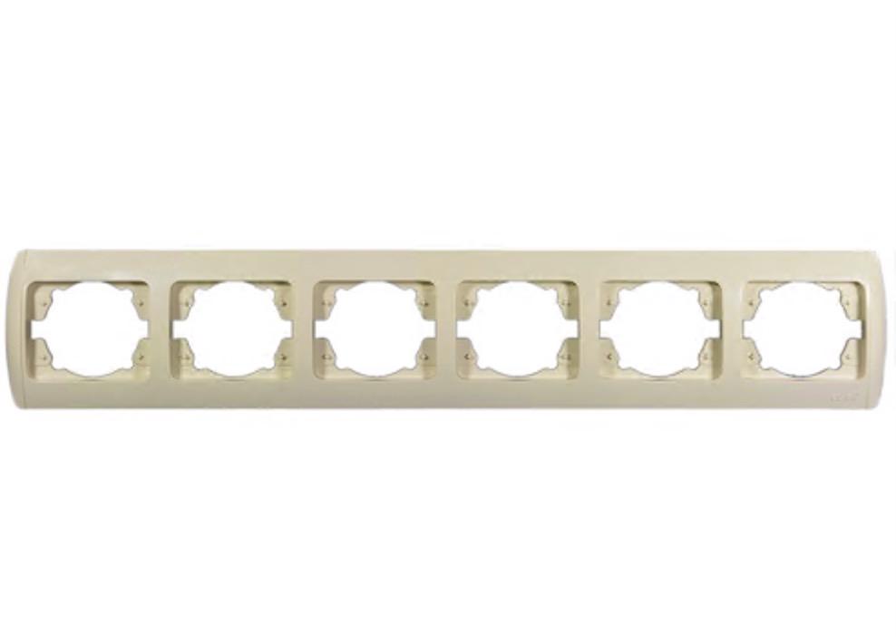 Рамка шестиместная горизонтальная EL-BI Zirve Fixline Кремовый (00000000333)