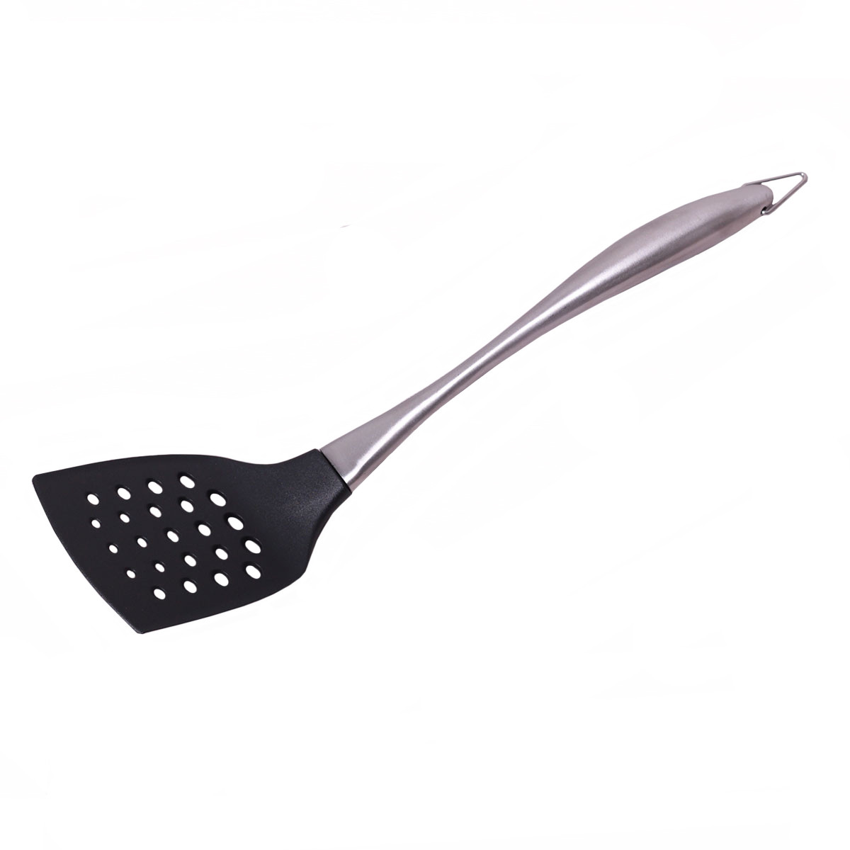Лопатка с отверстием Kamille KM-5016 из нержавеющей стали и пластика 34 см