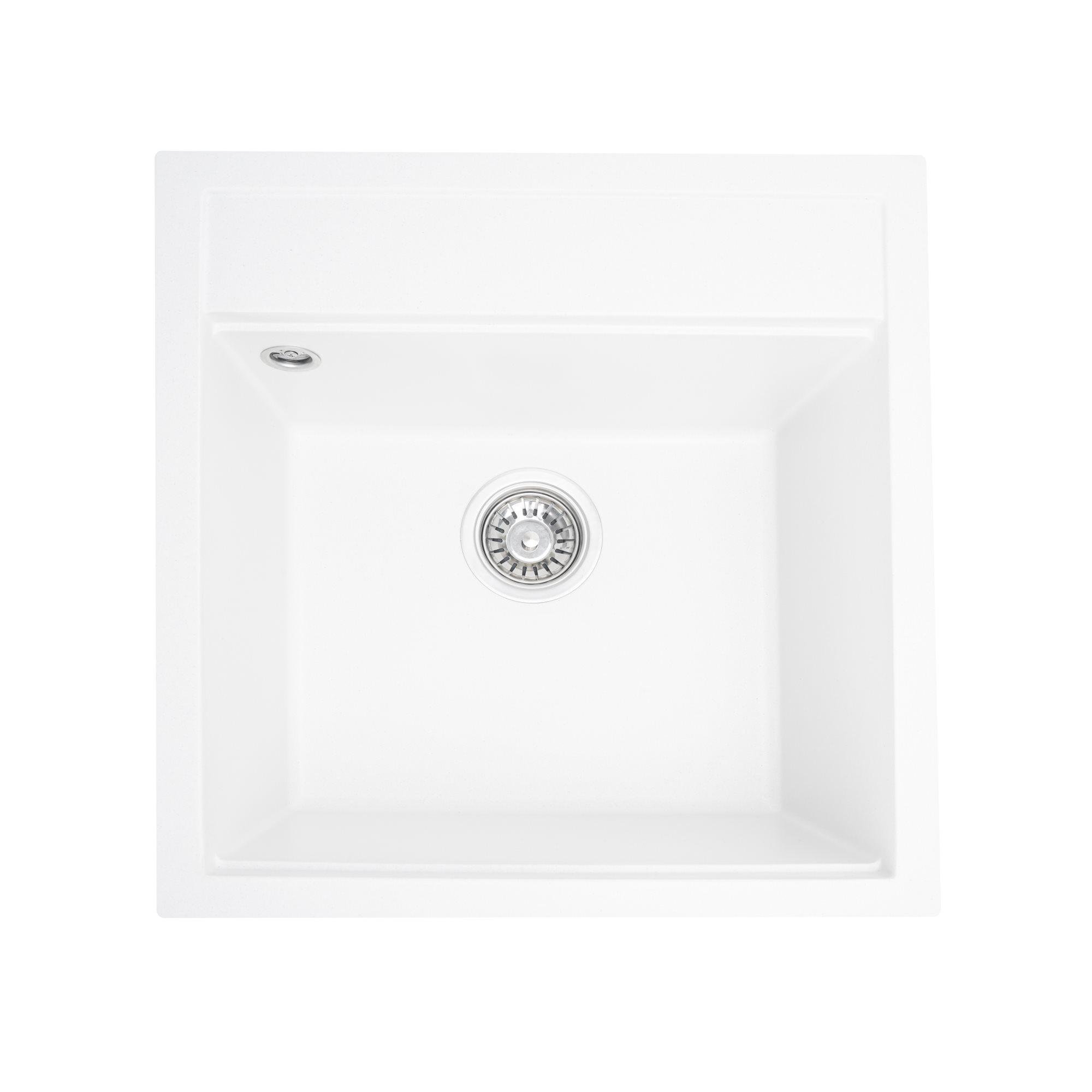 Мийка гранітна для кухні Platinum 5149 FIESTA матова Білий - фото 2 Мийка гранітна для кухні Platinum 5149 FIESTA матова Білий - фото 2