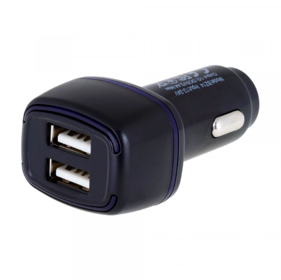 Зарядное устройство автомобильное Borofone BZ14 2USB/2,4A Lightning Black
