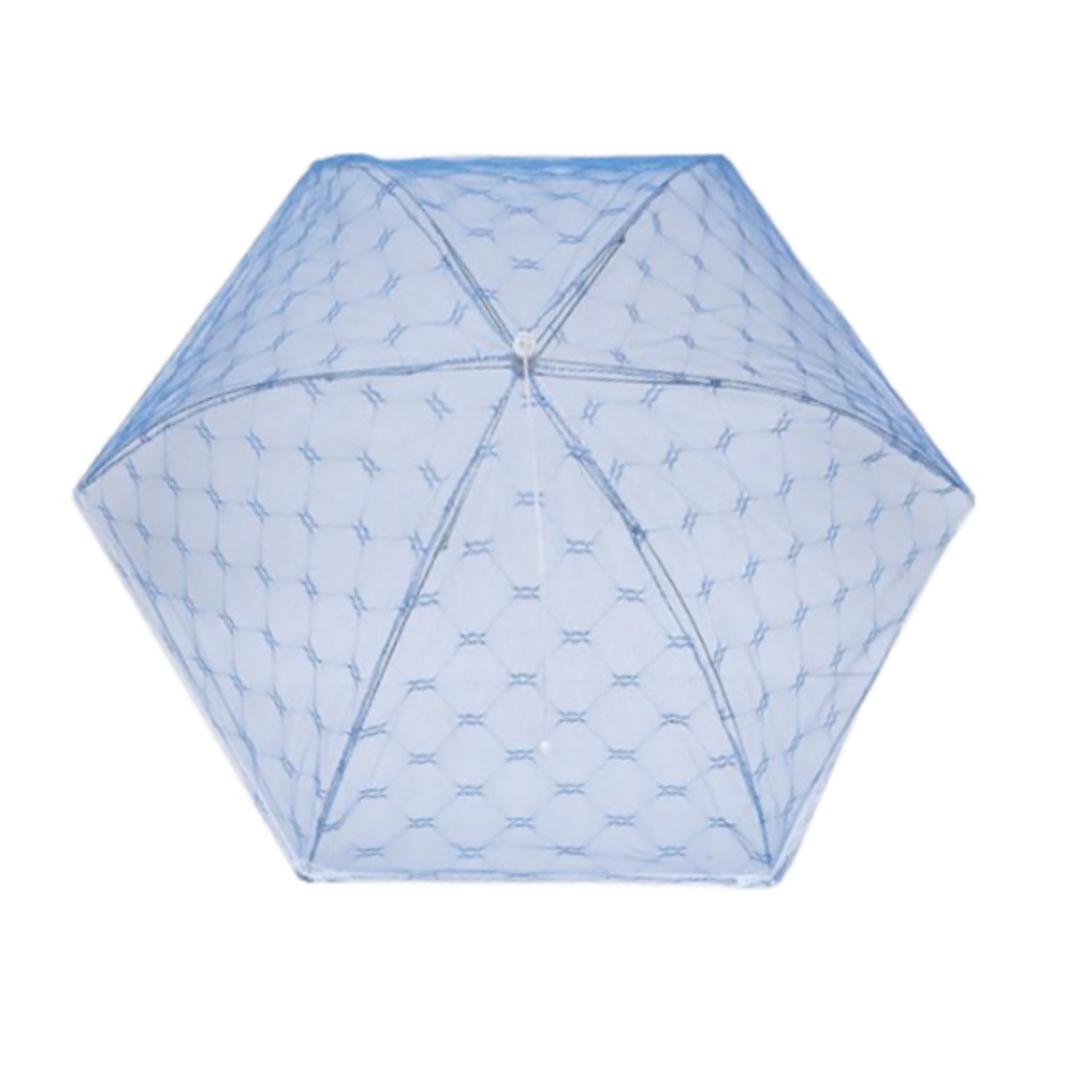Антимоскитный зонтик-сетка сложный для защиты еды от насекомых 75х75 см Синий (25979529)