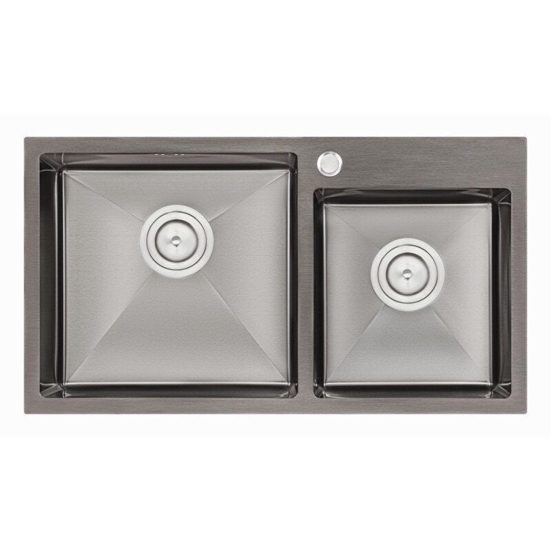 Мийка для кухні Q-tap QTS7843BRPVD10 430x780 мм матова 2,7 мм (76259)