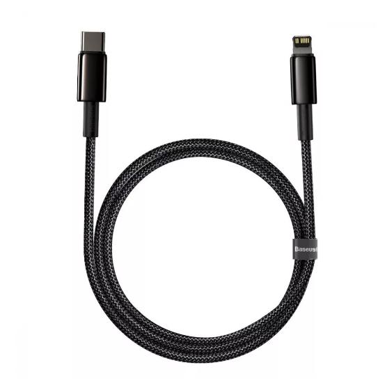 Кабель BASEUS Tungsten Gold Type-C to Lightning 20W 1 м Black (CATLWJ-01) - фото 2 Кабель BASEUS Tungsten Gold Type-C to Lightning 20W 1 м Black (CATLWJ-01) - фото 2