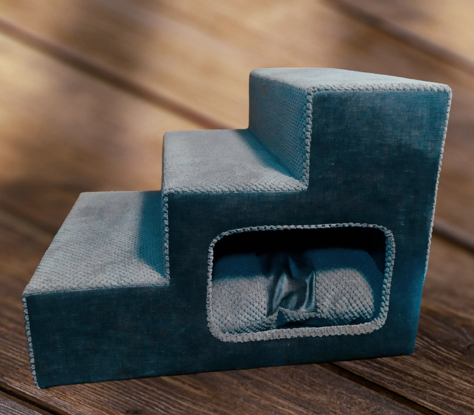 Сходинки пандус для собачок з входом 55х42х42 см Темно-сірий (00201.4) - фото 2