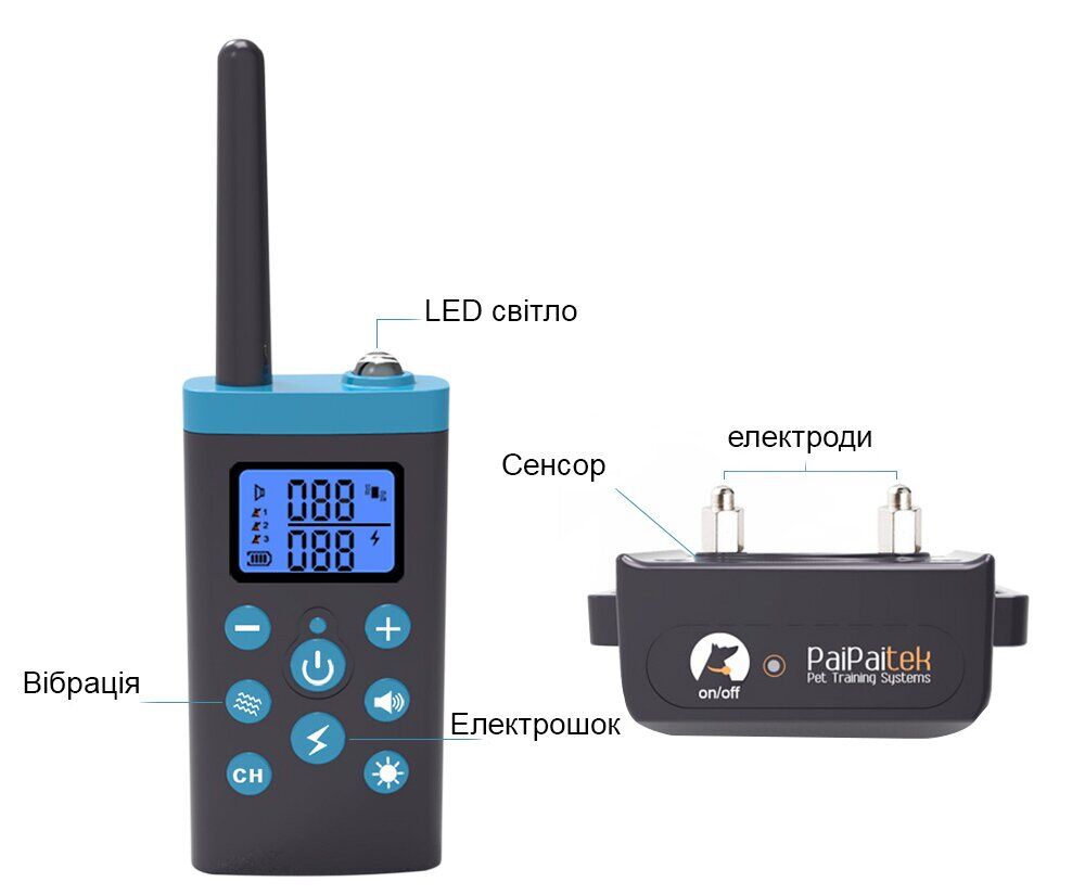 Ошейник для собак Paipaitek электронный антилай Черный (PD525) - фото 8 Ошейник для собак Paipaitek электронный антилай Черный (PD525) - фото 8