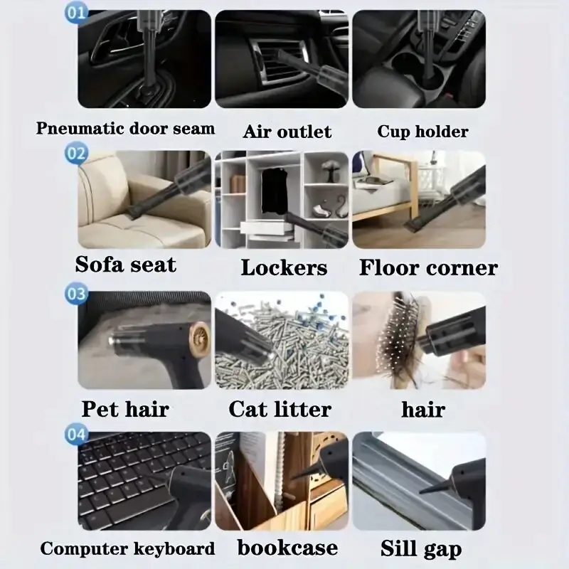 Автопылесос Vacuum Cleaner с разными насадками (AND988) - фото 4 Автопылесос Vacuum Cleaner с разными насадками (AND988) - фото 4