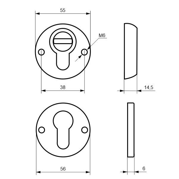 Протектор Mul-T-Lock SL3 40-89 мм Бронза антична (15762) - фото 5