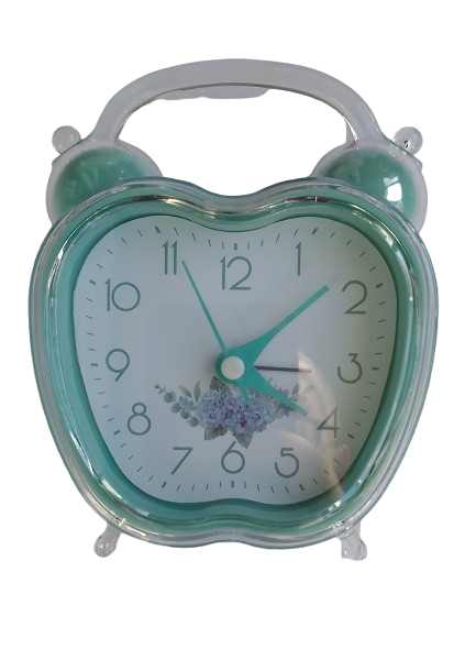 Будильник кварцевый 766/8101 13х10х4 см Бирюзовый (3984А)