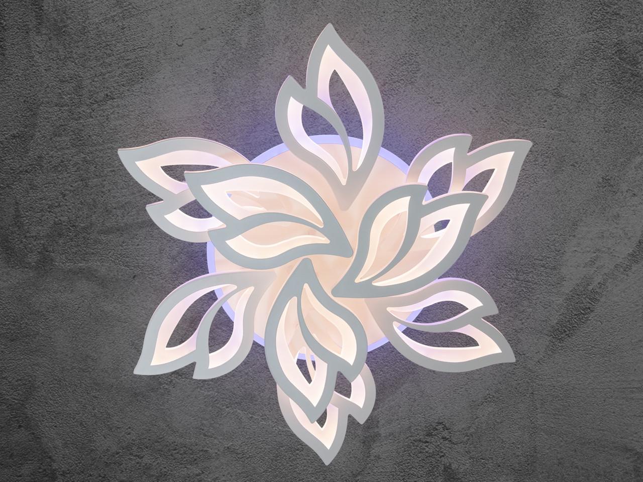 Люстра LED в гостиную с пультом 8165-6+3WH-LS 140 W на 20 м2 Белый (2437060107) - фото 1