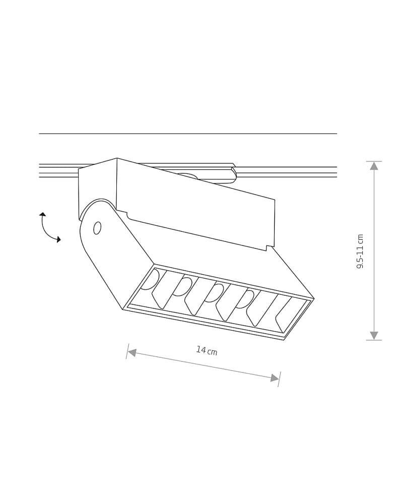 Светильник трековый Nowodvorski Profile Focus Led 9 W 460Lm 4000K Bl (7622) - фото 5