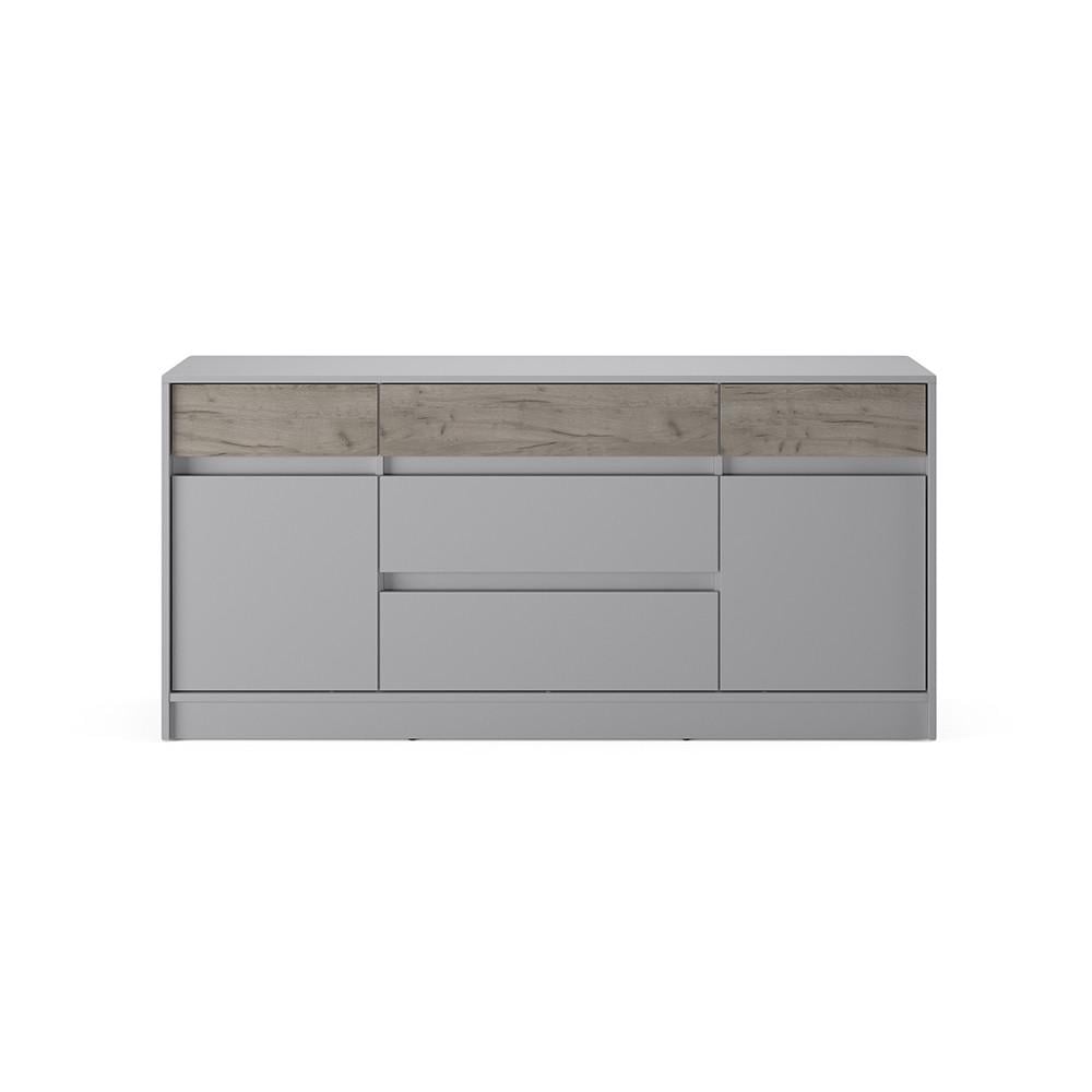 Комод великий із дверима та шухлядами Еверест Стайл-1600 160,2х39х75,4 см Кашемір/Дуб крафт сірий (DTM-071156) Комод великий із дверима та шухлядами Еверест Стайл-1600 160,2х39х75,4 см Кашемір/Дуб крафт сірий (DTM-071156)