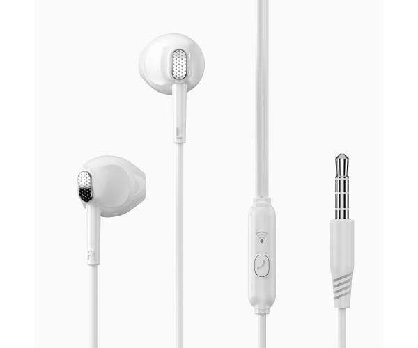 Наушники проводные с микрофоном XO EP52 Mini Jack 3,5 мм White