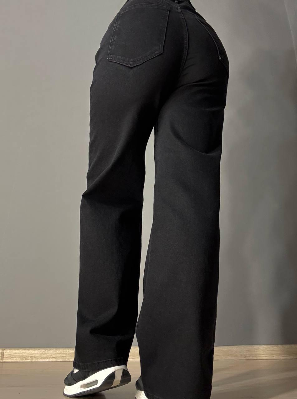 Джинси жіночі ITS Basic 2407-1 палаццо стрейчеві з виточками р. 46 Чорний (5000) - фото 4 Джинси жіночі ITS Basic 2407-1 палаццо стрейчеві з виточками р. 46 Чорний (5000) - фото 4