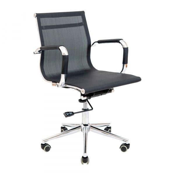 Кресло офисное Richman Кельн ЛБ Хром DT Deep Tilt сетка Черный (1638454)