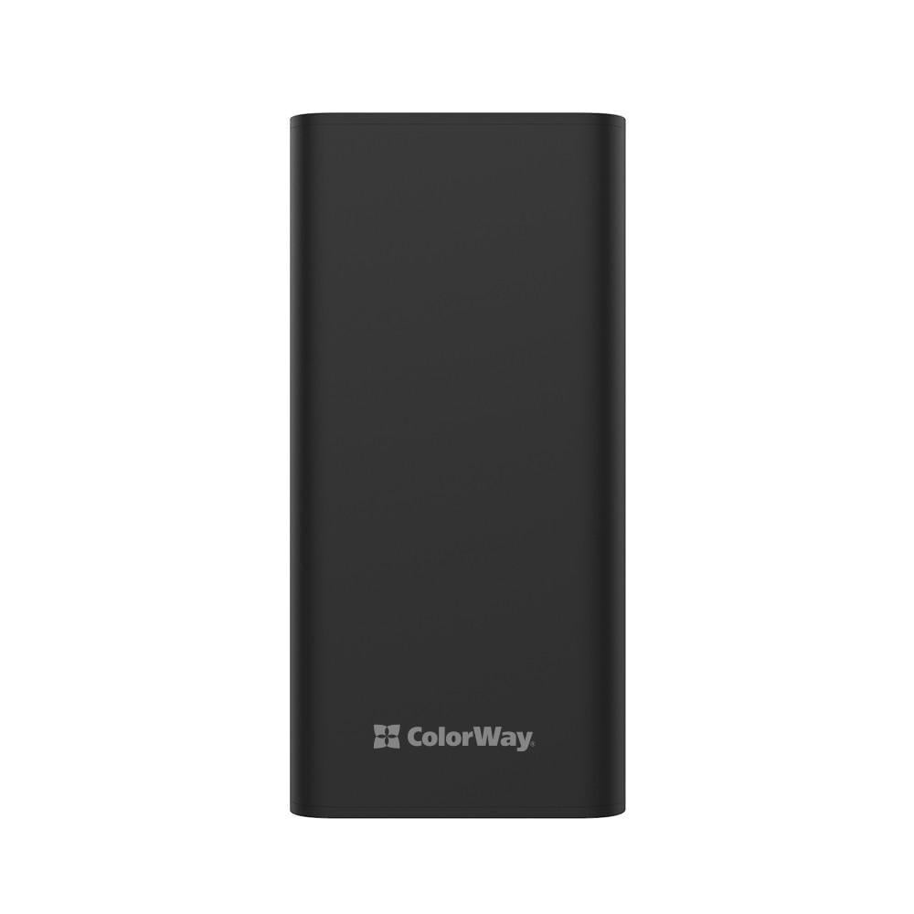 Повербанк ColorWay CW-PB300LPB3BK-F з ліхтариком 30000 mAh Чорний