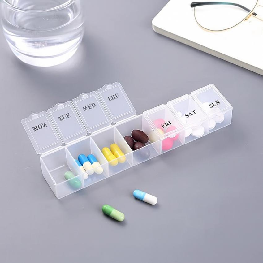 Таблетниця на 7 днів 21,5 см комірка 3х3х1,9 см Прозорий (128694) - фото 2 Таблетниця на 7 днів 21,5 см комірка 3х3х1,9 см Прозорий (128694) - фото 2