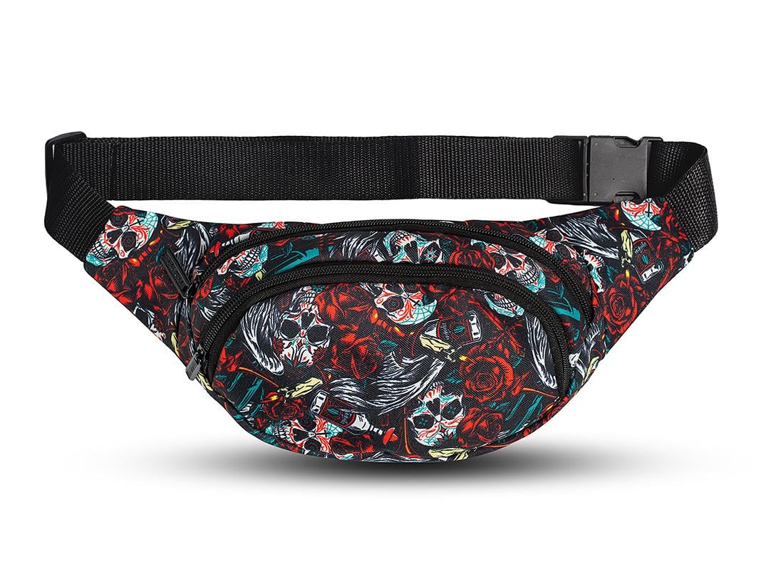 Поясная сумка-бананка детская с принтом череп (6549976) Поясная сумка-бананка детская с принтом череп (6549976)