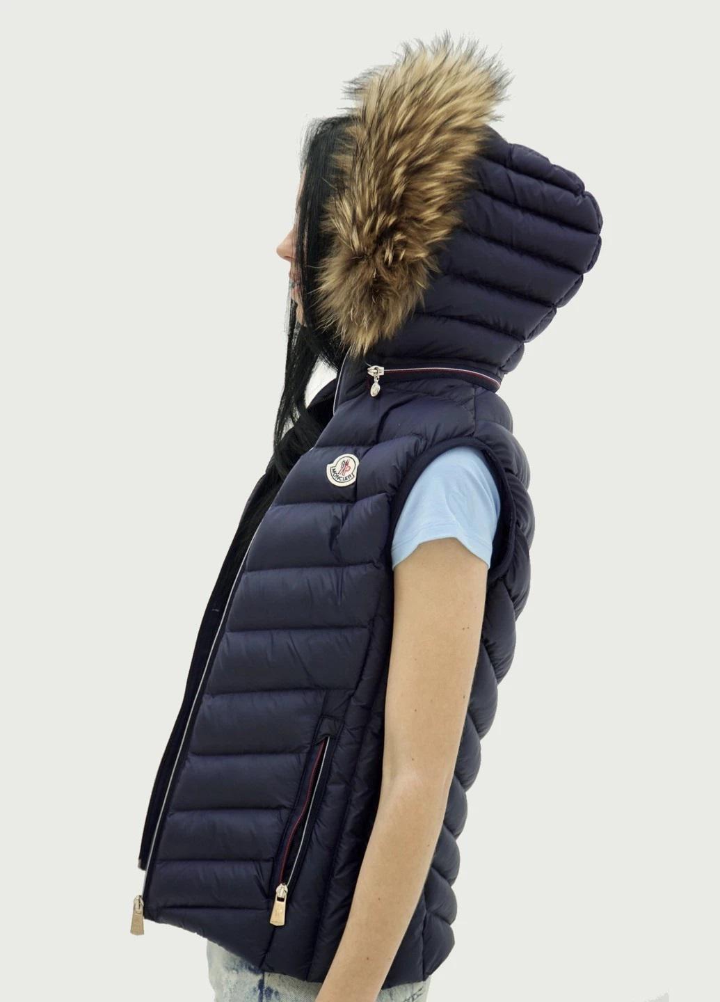 Жилет жіночий Moncler 168-1838 S Dark Blue - фото 2