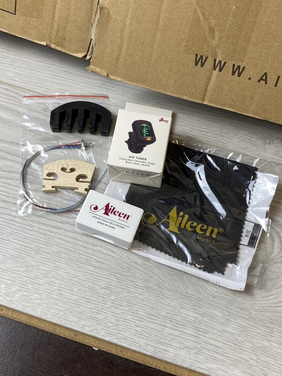 Скрипка SKY 4/4 Full Size Purple з смичком Brazilwood і легким футляром дерев’яна Фіолетовий - фото 4