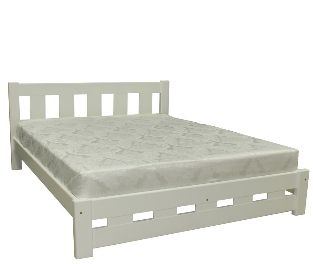 Кровать двухспальная деревянная Скиф Л-254 140х210 см Белый (25626670)