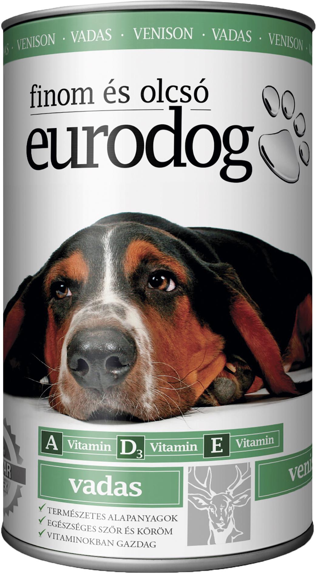Корм влажный для собак EuroDog с дичью 415 г (5999886848064)