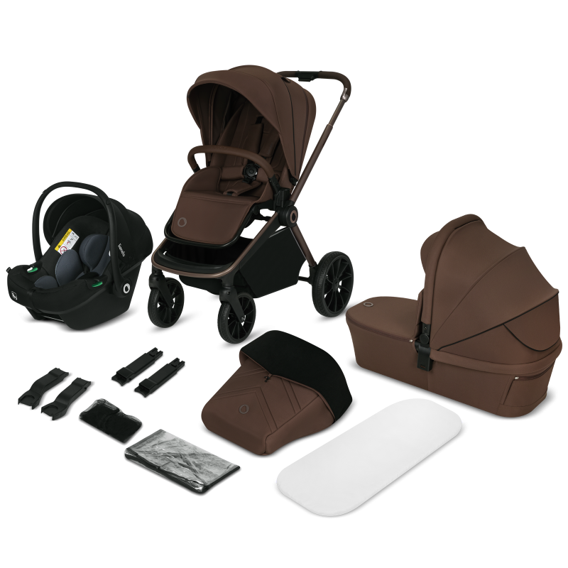 Коляска универсальная Lionelo MIKA PLUS 3в1 Mocha Mousse