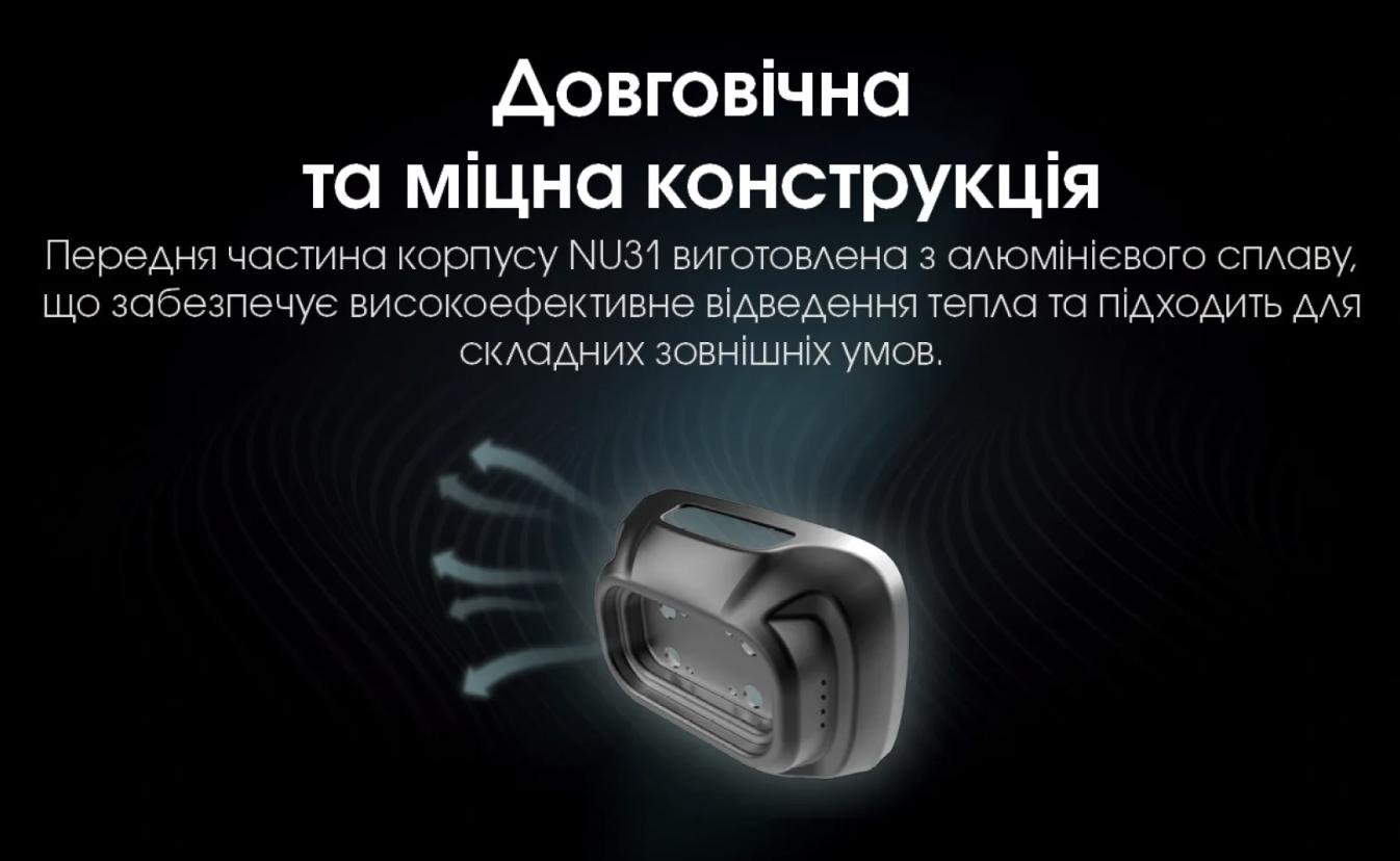 Ліхтар налобний Nitecore NU31 - USB Type-C Сірий (28436004) - фото 8 Ліхтар налобний Nitecore NU31 - USB Type-C Сірий (28436004) - фото 8