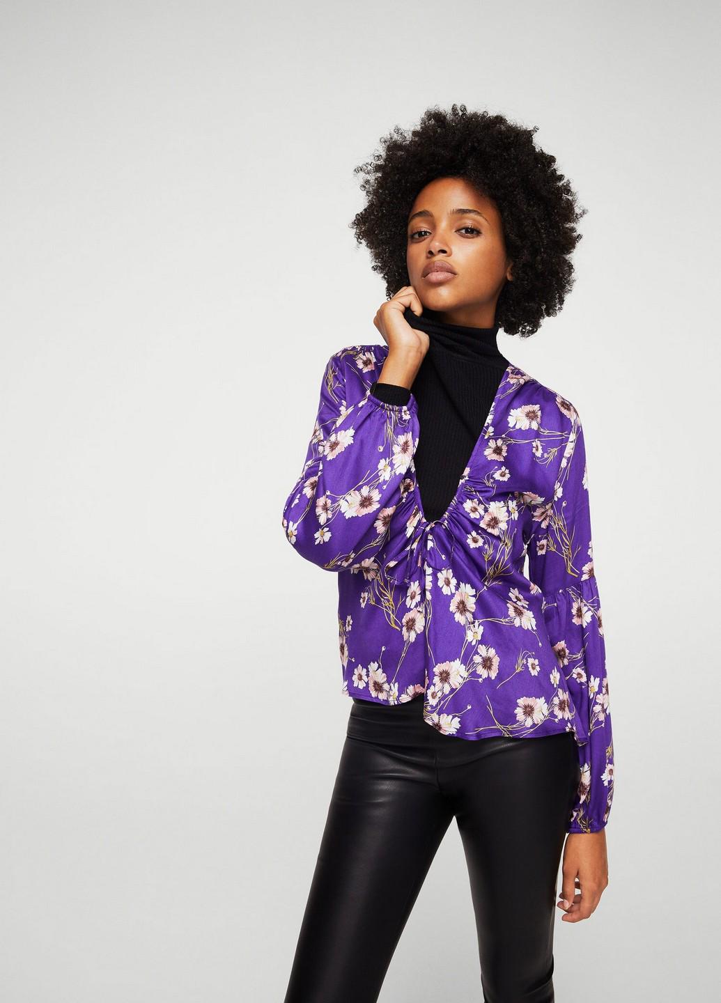 Блузка Mango M Фиолетовый (2000000822136) - фото 6 Блузка Mango M Фиолетовый (2000000822136) - фото 6