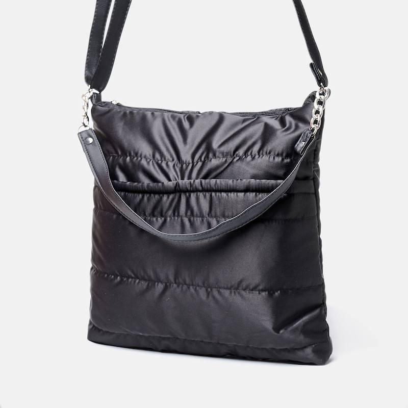 Сумка стеганая женская из болоньи MU005 Black