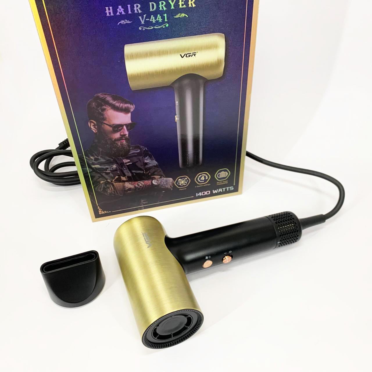 Фен професійний VGR V-441 з 3 рівнями обдування та 4 рівнями температури (13352217)