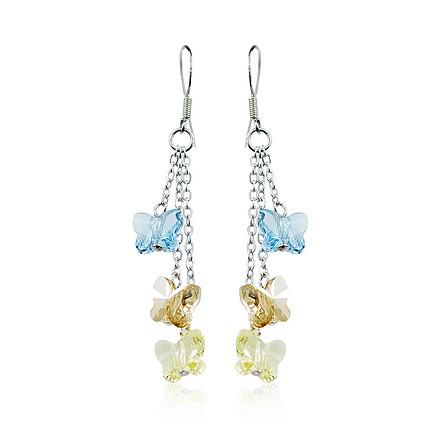 Серьги с кристаллами Сваровски Showfay 980564 Разноцветный