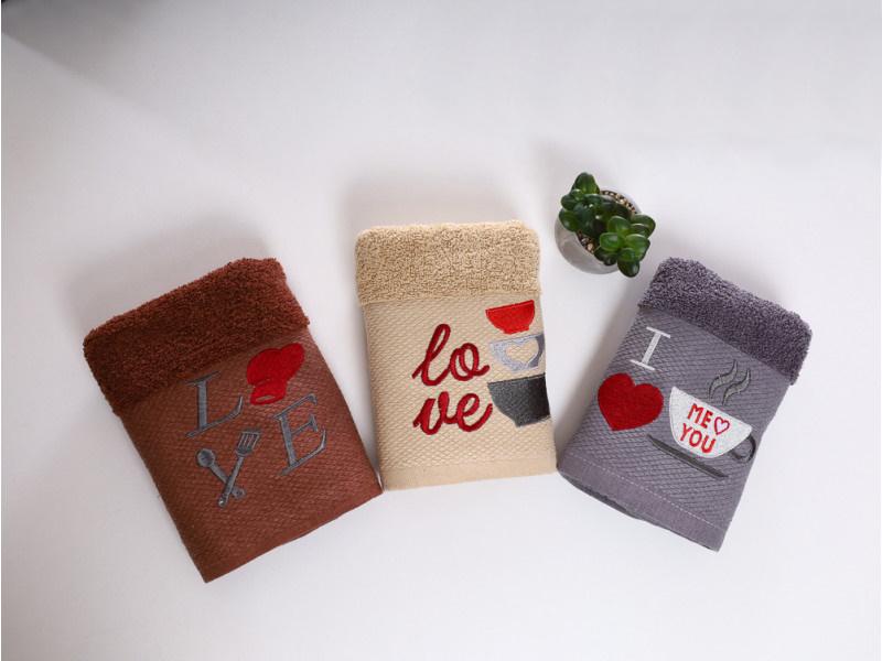 Набор полотенец кухонных махровых love coffee 6 шт. 8460 (DR008892)