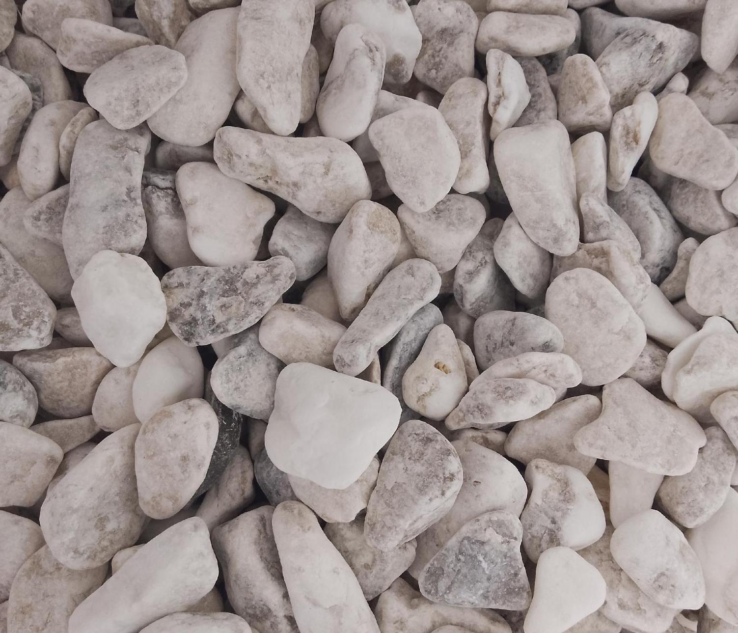 Галька Мраморная 20-40 мм 5 кг Бело - серый (13886455) - фото 3 Галька Мраморная 20-40 мм 5 кг Бело - серый (13886455) - фото 3