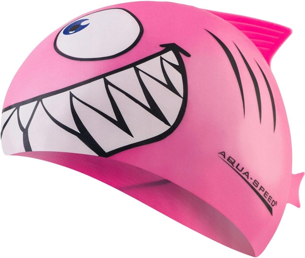 Шапка для плавання Aqua Speed Shark 110-03 Рожевий (5908217633774)