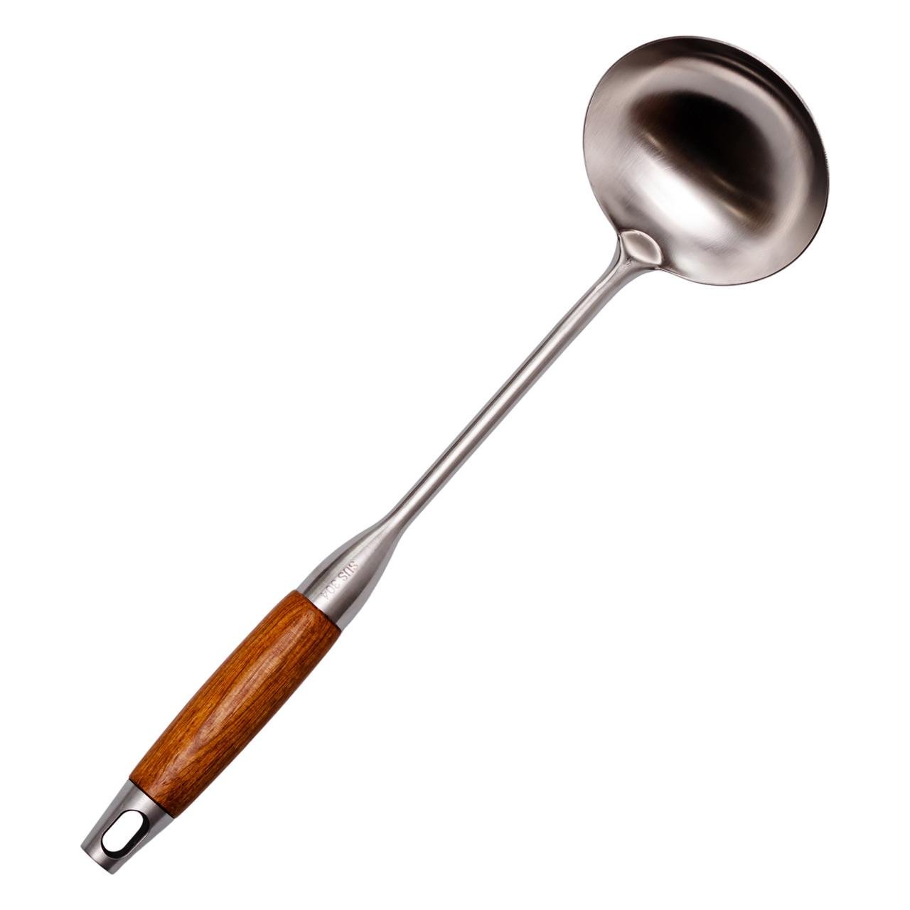 Половник кухонный Generous из нержавеющей стали с деревянной ручкой 36,5 см (HP-8-45) Половник кухонный Generous из нержавеющей стали с деревянной ручкой 36,5 см (HP-8-45)