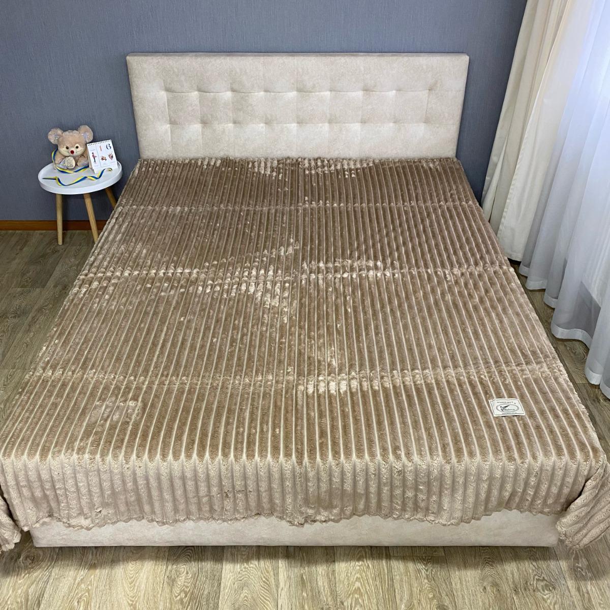 Плед Koloco Королевский шарпей евро 200х220 см Капучино (37747)