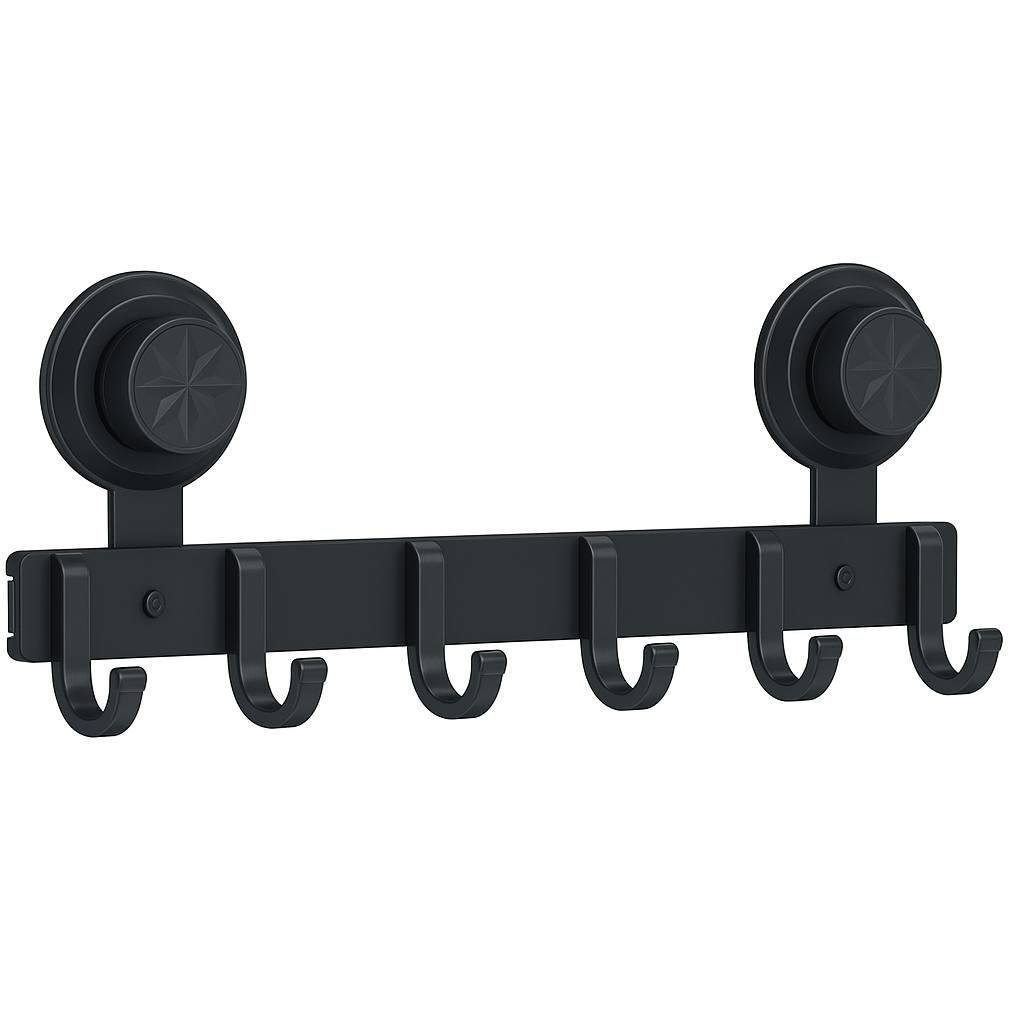 Вешалка с крючками на вакуумных присосках (3712a39e)