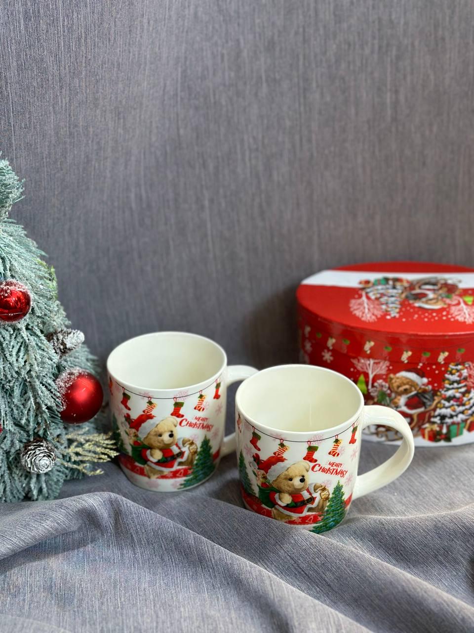 Набор чашек новогодних Tanto керамика в подарочной упаковке 350 мл/2 шт.