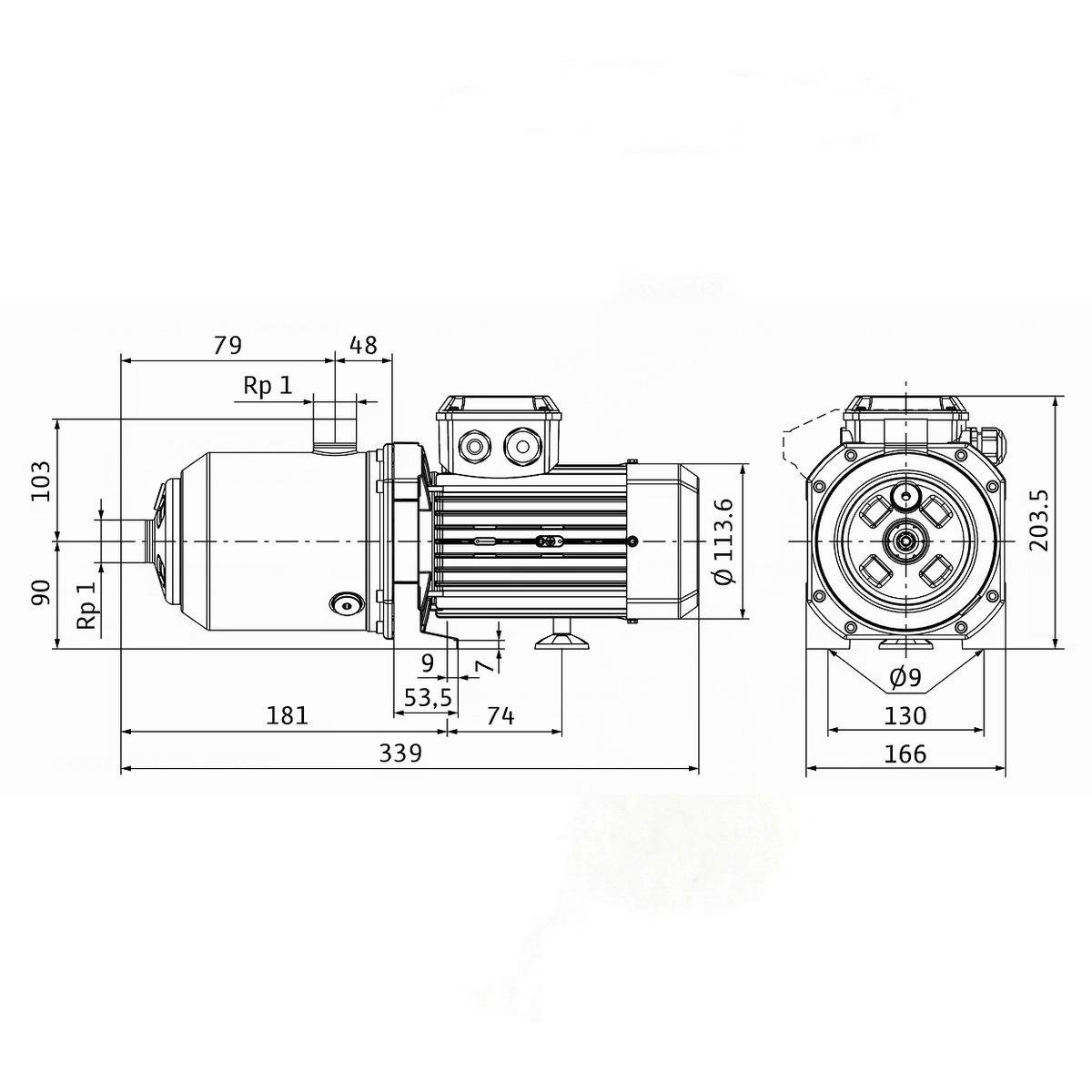 Насос поверхностный центробежный Wilo MEDANA CH1-L.202-1/E/E/10T 4231463 370 Вт (202194) - фото 2