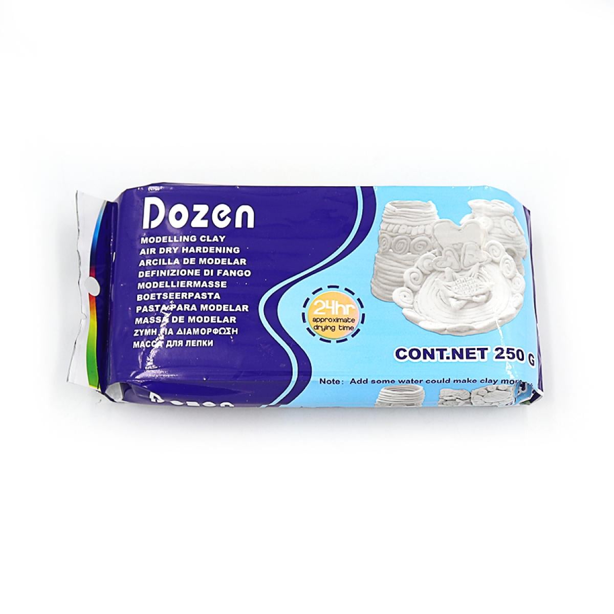 Полімерна глина самозастигаюча Dozen, 250 г., Біла, (0664DSCN)