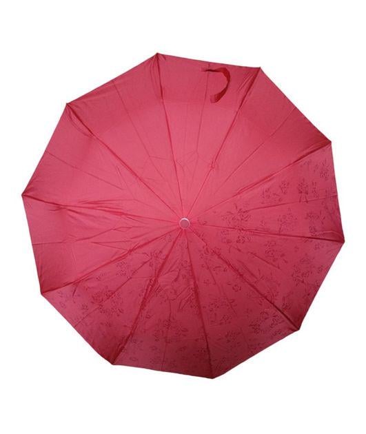 Зонтик Bellissimo SL461C женский полуавтомат 10 спиц проявления Красный