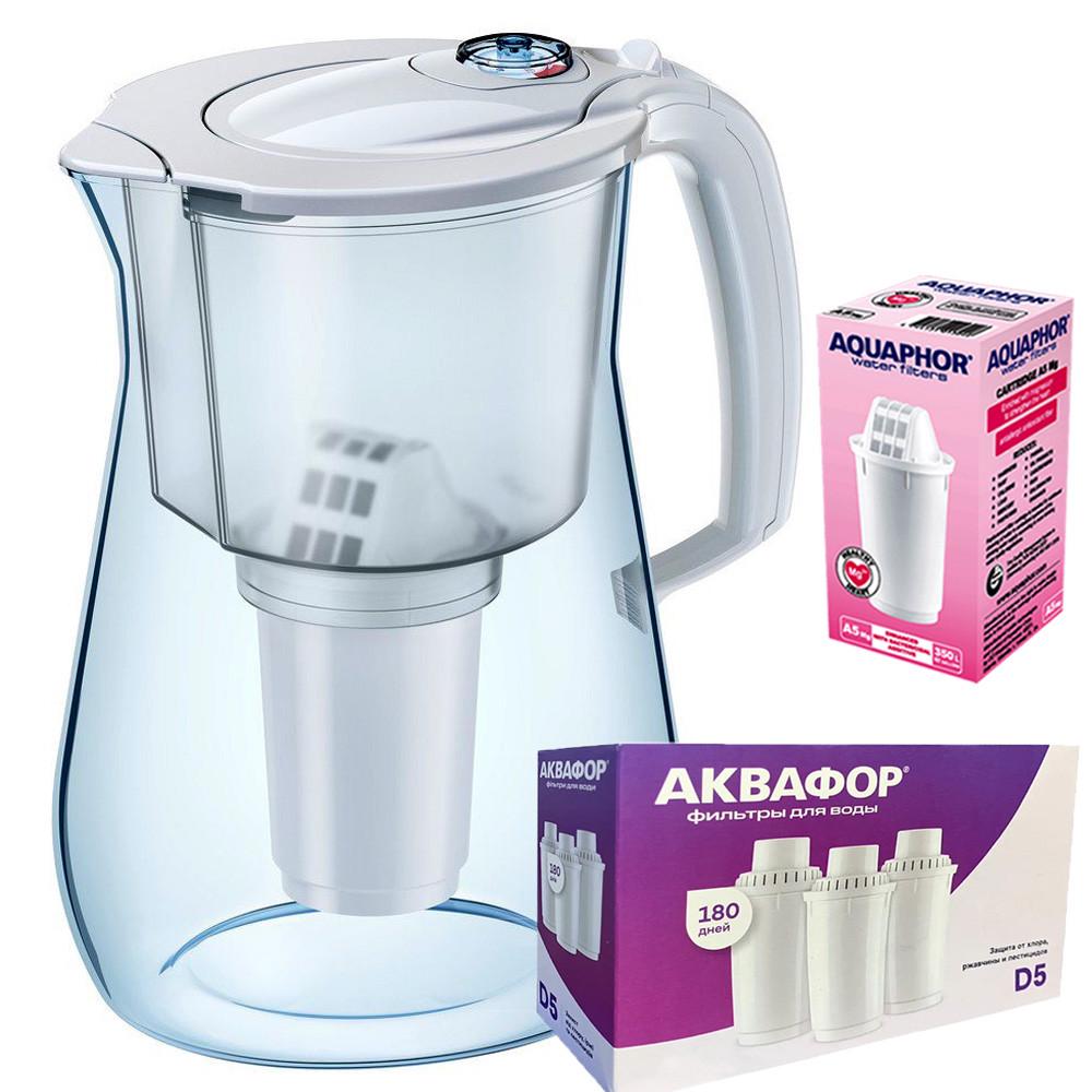 Фильтр-кувшин Аквафор Прованс А5Mg три модуля D5 Белый (1794361302)