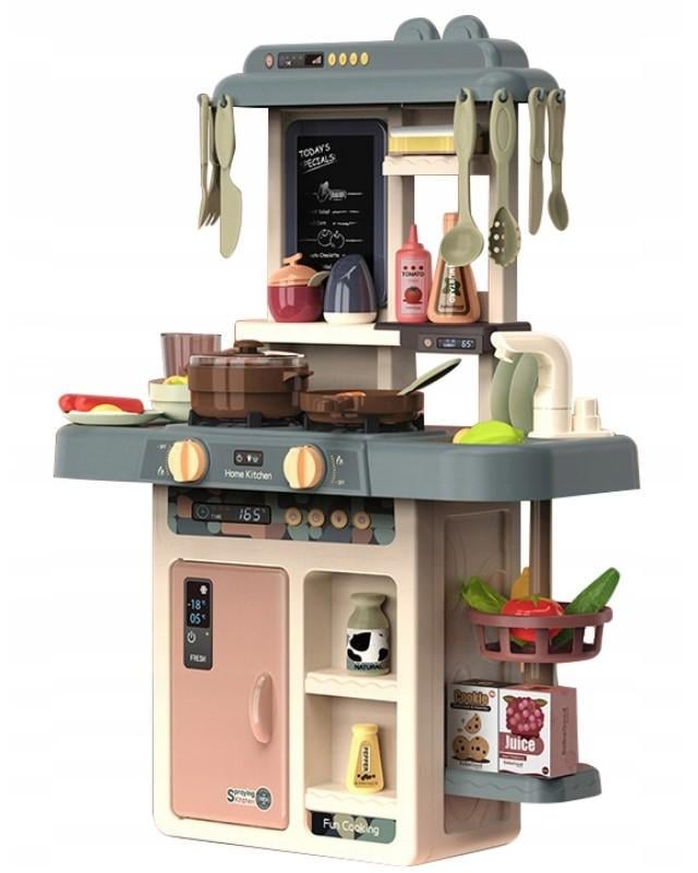 Кухня детская игрушечная для девочки с паром/водой/посудой и имитацией закипания 42 предмета Navy (29308975) - фото 3 Кухня детская игрушечная для девочки с паром/водой/посудой и имитацией закипания 42 предмета Navy (29308975) - фото 3