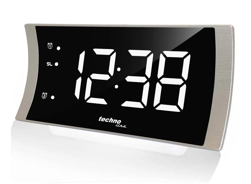 Годинник настільний з радіо Technoline WT494 Silver (DAS301809)