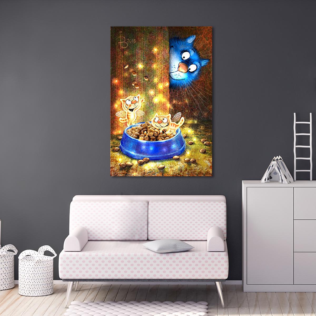 Модульная картина Котофейки корм воруют 1 модуль 60x90 см