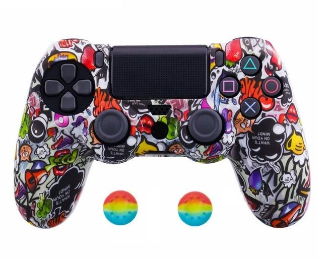 Чехол силиконовый для геймпада PS4 Dualshock 4 Graffiti