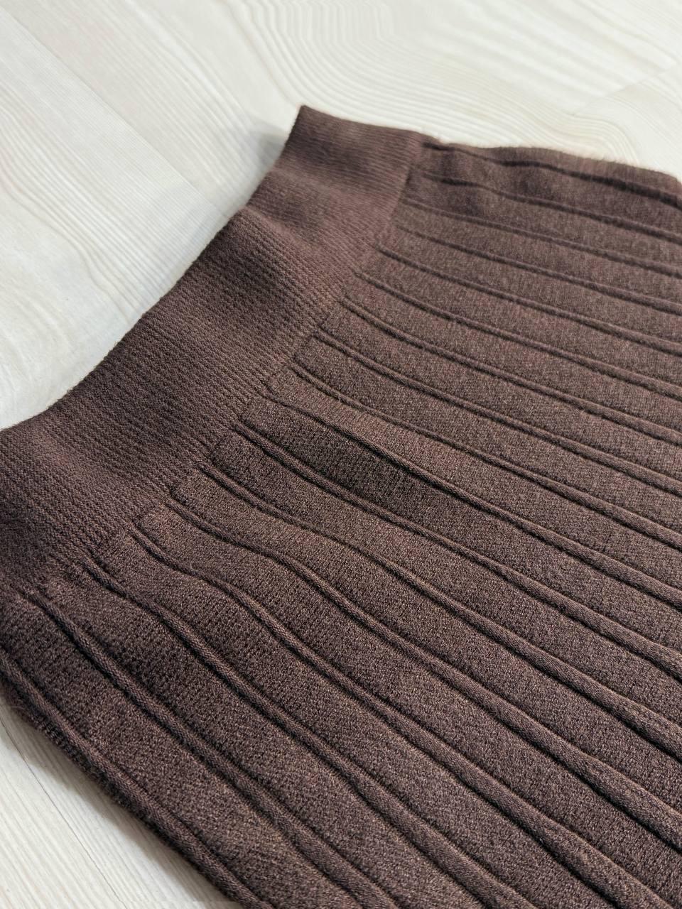 Юбка женская My fashion 8893 вязаная длинная макси плиссе трапеция OS Коричневый (5935) - фото 2 Юбка женская My fashion 8893 вязаная длинная макси плиссе трапеция OS Коричневый (5935) - фото 2